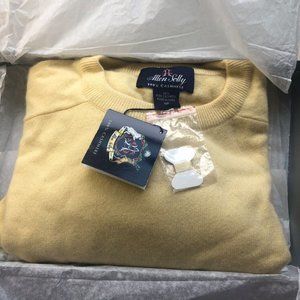 SOLD NEW Allen Solly Cream 100% Cashmere Sweater Mens XXL Long Sleeve Pullover